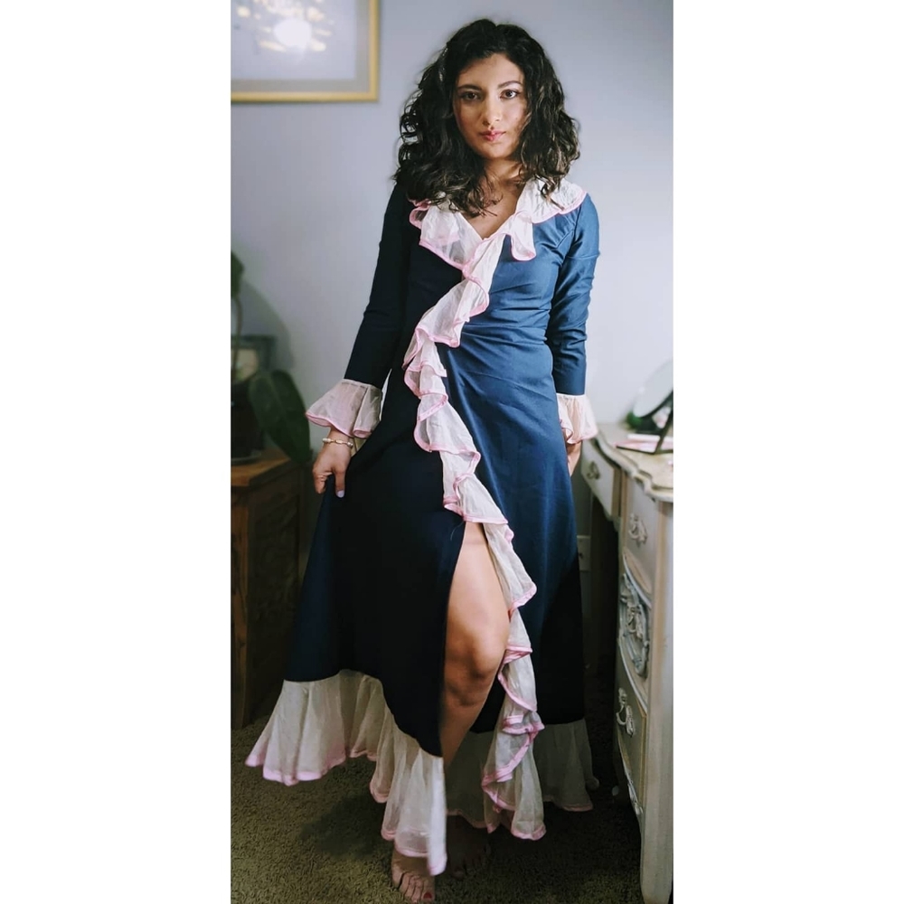 Vintage 60's Dress Coat Robe Peignoir Jacket Dress